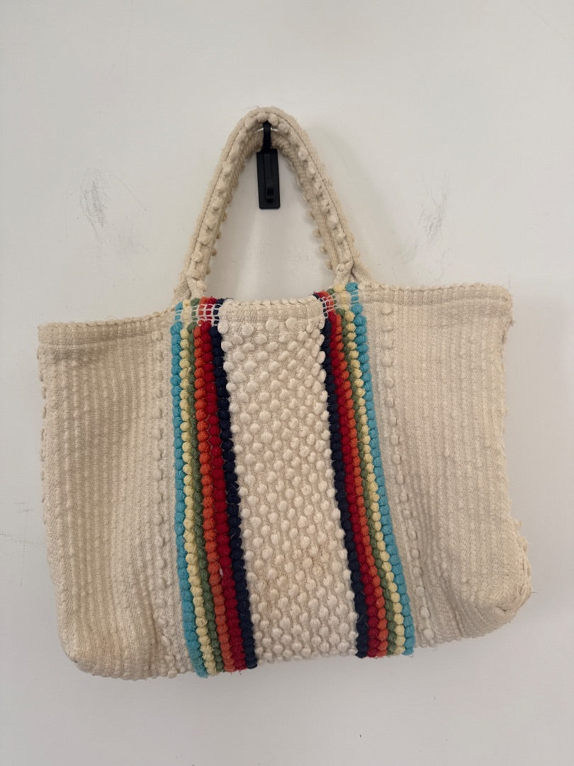 Antonello Teddes Ecru chelu Woven restored tote, Size Medium