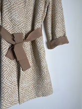 Load image into Gallery viewer, Twinset Taupe Jacquard coat, Size small
