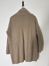 Load image into Gallery viewer, Massimo Dutti Taupe Cable knit open cardigan, Size L
