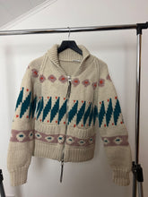 Load image into Gallery viewer, Cacharel Ecru Vintage wool zip cardigan, Size Small
