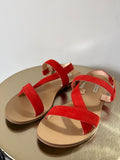 fabienne chapot Red Suede strap sandals, Size 38