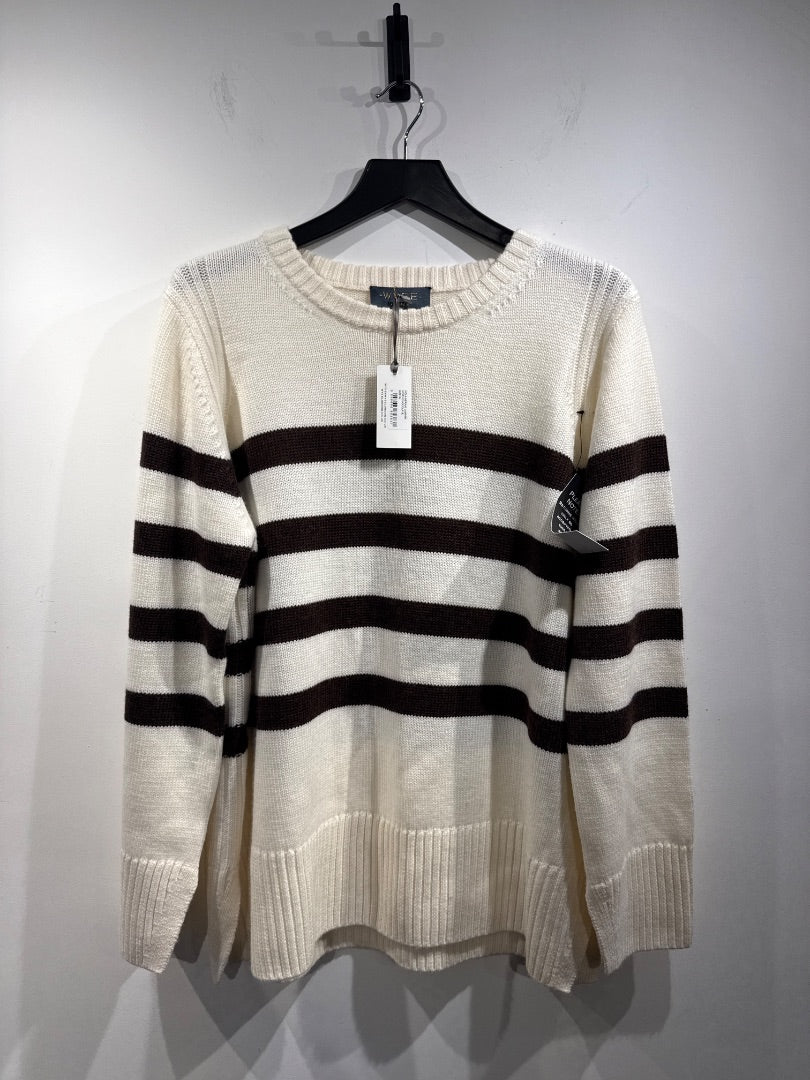 Wyse London Ivory Striped sweater, Size XL