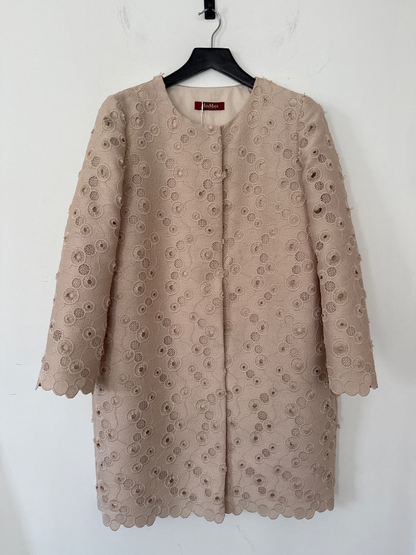 Maxmara Studio Ecru Dress coat, Size 14