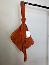 Load image into Gallery viewer, Isabel Marant Etoile Rust Farwo Fringed suede zip clutch, Size Large
