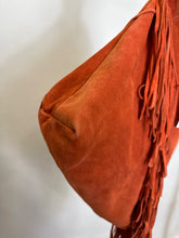 Load image into Gallery viewer, Isabel Marant Etoile Rust Farwo Fringed suede zip clutch, Size Large
