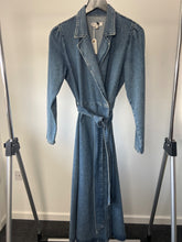 Load image into Gallery viewer, Selected femme Blue Denim wrap dress, Size 36
