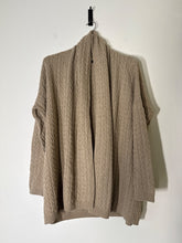 Load image into Gallery viewer, Massimo Dutti Taupe Cable knit open cardigan, Size L
