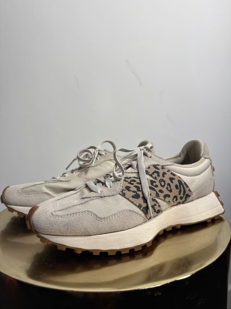 New Balance Ecru Leopard detail trainers, Size 42