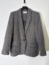 Load image into Gallery viewer, Isabel Marant Etoile Grey Plaid single button jacket, Size 38
