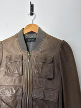 Load image into Gallery viewer, gucci Khaki Vintage leather jacket, Size 42
