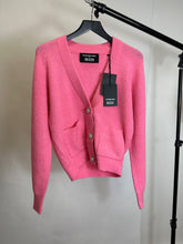 Load image into Gallery viewer, Silvian Heach Pink Cardigan with jewel buttons, Size small
