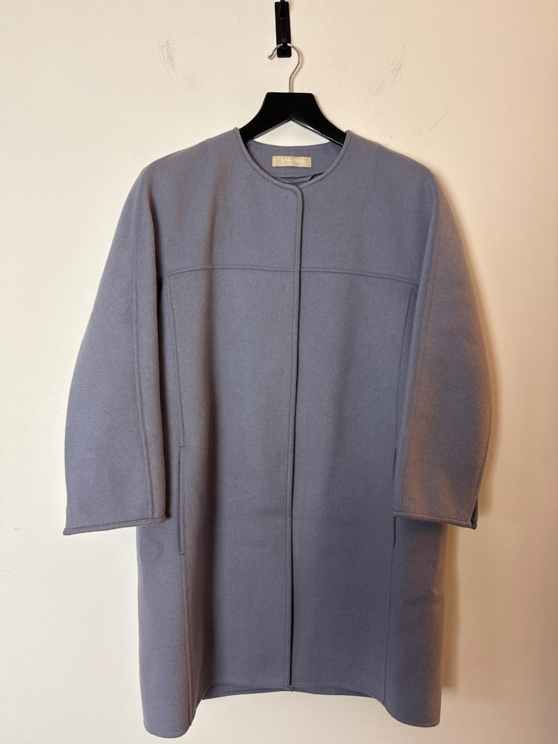 maxmara Blue Virgin wool car coat, Size 10