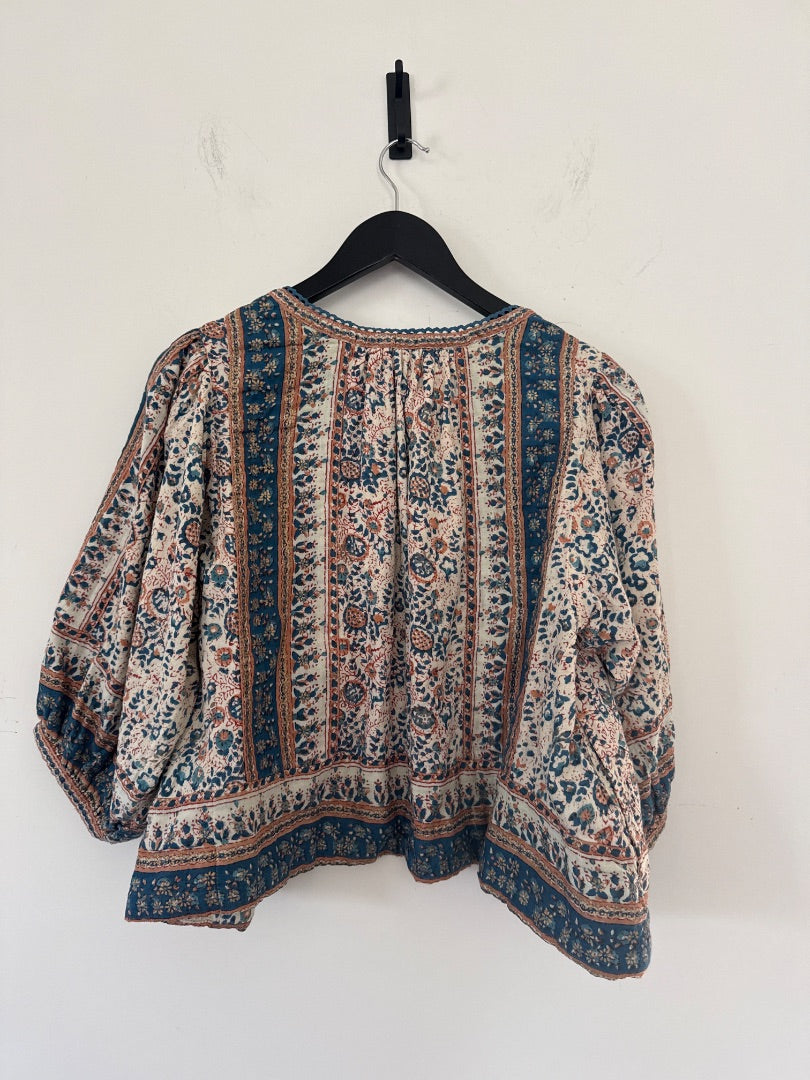 MABE Blue Block print jacket, Size M