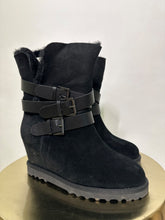 Load image into Gallery viewer, ASH Black Suede Wedge Boots, Size 41

