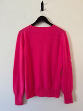 Load image into Gallery viewer, Homespun Neon pink Cashmere cardigan, Size M
