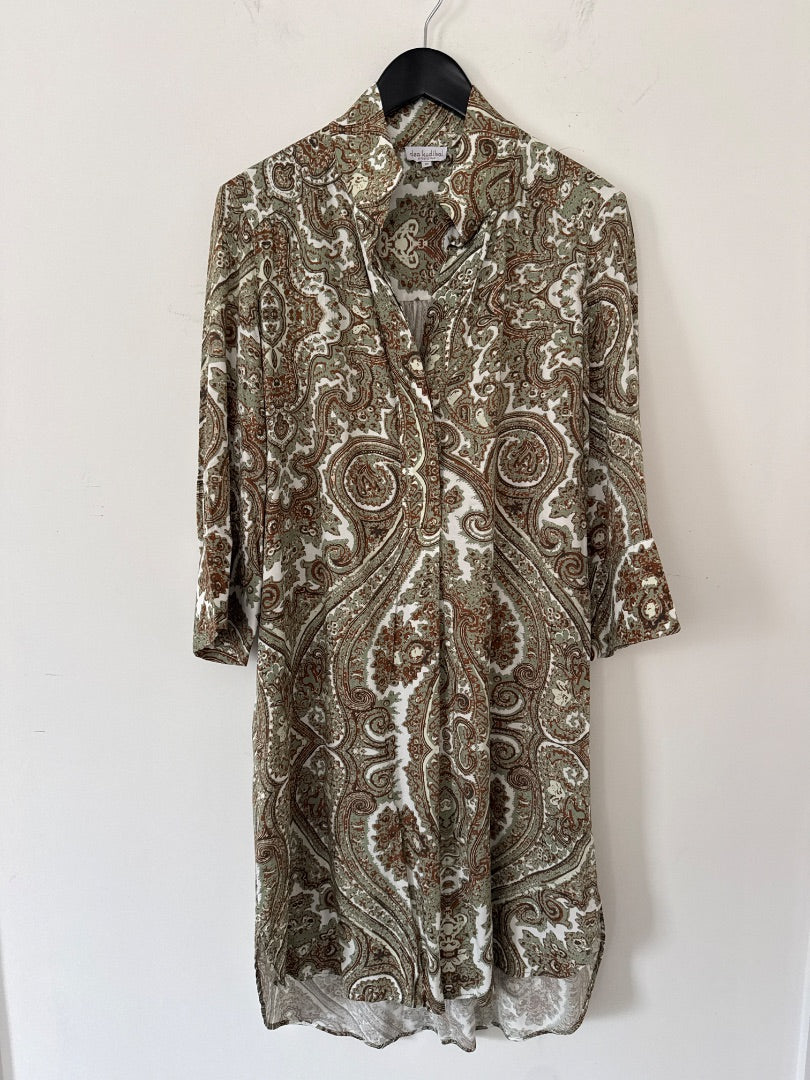 Dea Kudibal Khaki dress Paisley dress, Size M