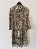Dea Kudibal Khaki dress Paisley dress, Size M