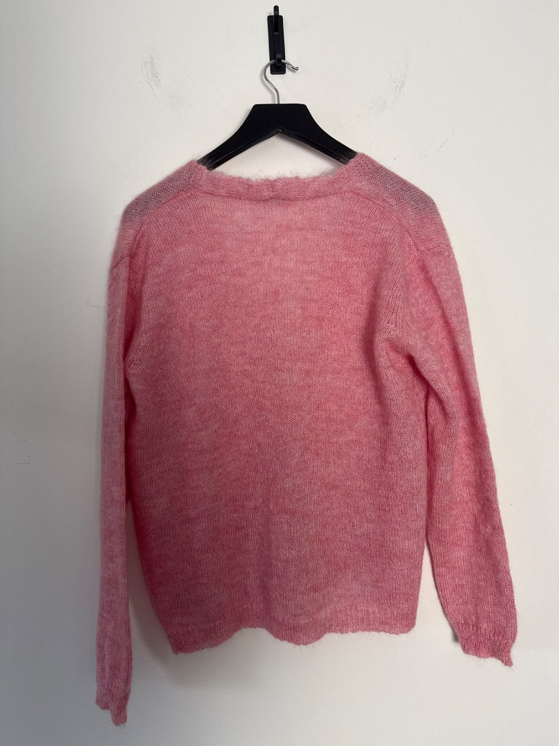 Masscob Pink Mohair cardigan, Size Medium