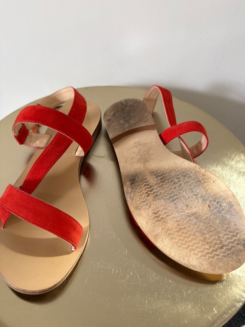 fabienne chapot Red Suede strap sandals, Size 38