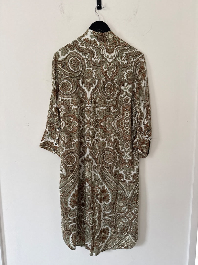 Dea Kudibal Khaki dress Paisley dress, Size M