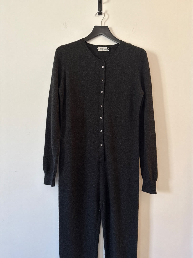 Homespun Grey Cashmere onesie, Size medium