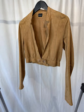 Load image into Gallery viewer, pennyblack Camel Cropped suede jacket, Size Uk10
