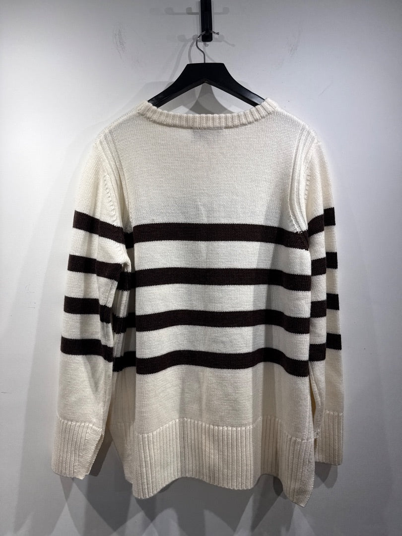 Wyse London Ivory Striped sweater, Size XL