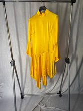 Load image into Gallery viewer, Paper London Yellow Satin high neck dress, Size 10
