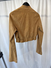 Load image into Gallery viewer, pennyblack Camel Cropped suede jacket, Size Uk10
