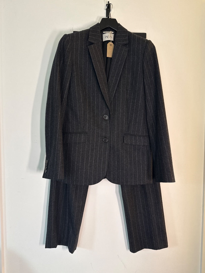 Claire Thomson-Jonville X PALLAS Grey Pinstripe suit, Size 36