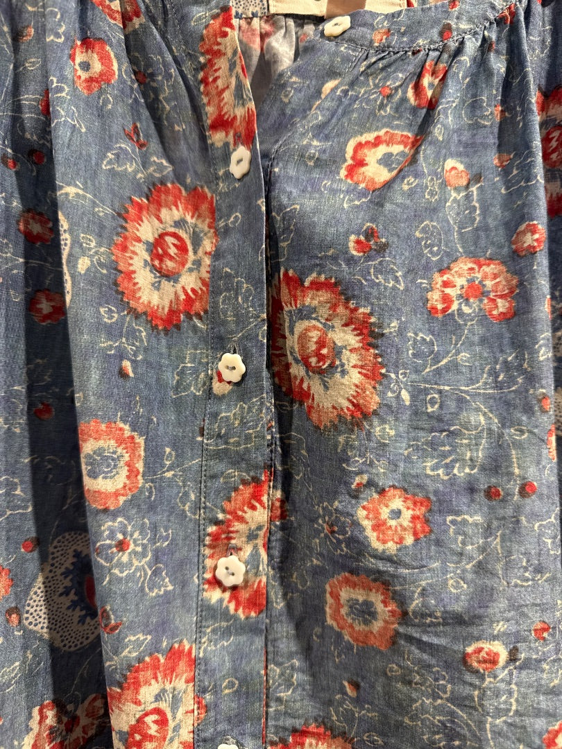 wiggy kit Blue Floral top, Size L