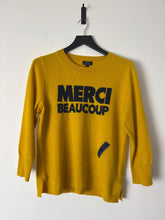 Load image into Gallery viewer, J crew Mustard Repaired cashmere sweater, Size M
