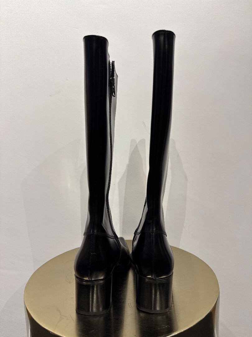 Miu miu Black shiny leather boots, Size 38