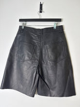 Load image into Gallery viewer, samsoe &amp; samsoe Black Leather shorts, Size Small
