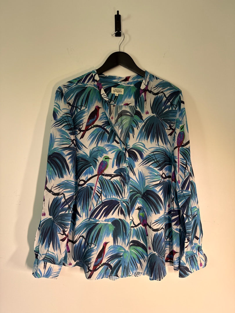 hartford Turquoise Patterned shirt, Size 4