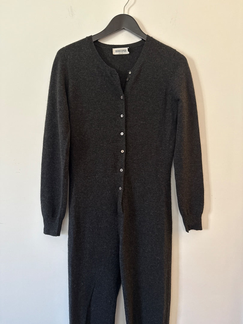 Homespun Grey Cashmere onesie, Size S