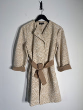 Load image into Gallery viewer, Twinset Taupe Jacquard coat, Size small
