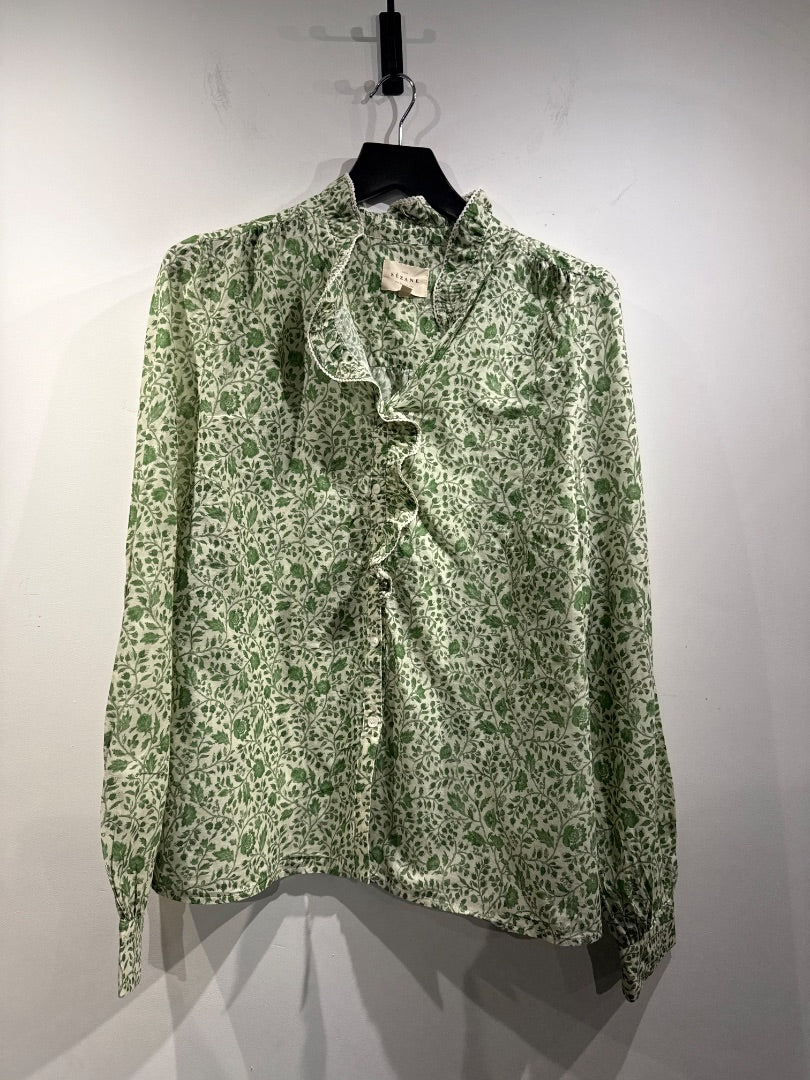 Sezane Green Chlo shirt, Size 48