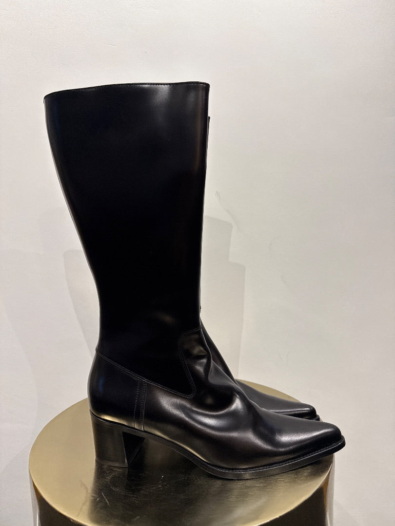 Miu miu Black shiny leather boots, Size 38