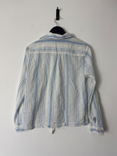 Load image into Gallery viewer, Melissa odabash Blue Striped cheesecloth top, Size M

