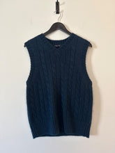 Load image into Gallery viewer, Soeur Petrol blue Cable knit vest, Size 2

