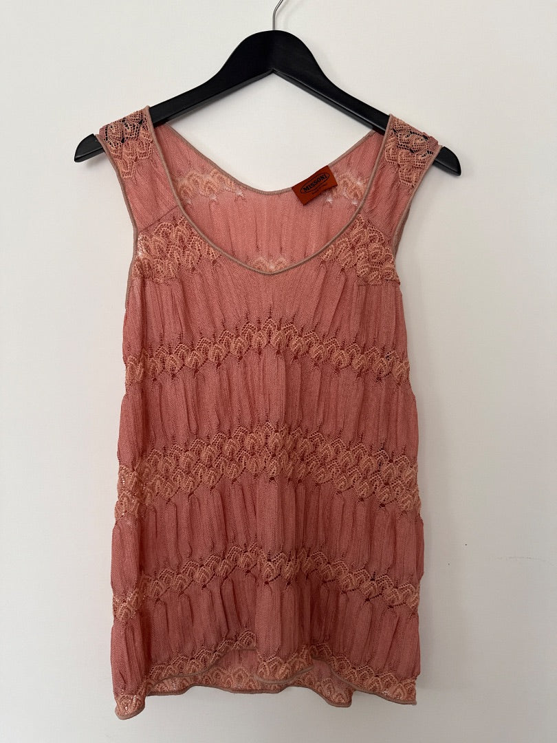 Missoni Pink Knit top, Size Medium