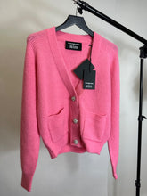 Load image into Gallery viewer, Silvian Heach Pink Cardigan with jewel buttons, Size small
