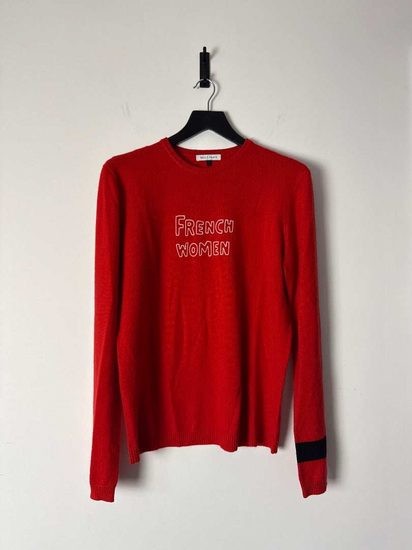 Bella freud red logo sweater, Size XL