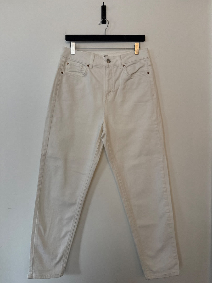 M&S White Mom jeans, Size 12