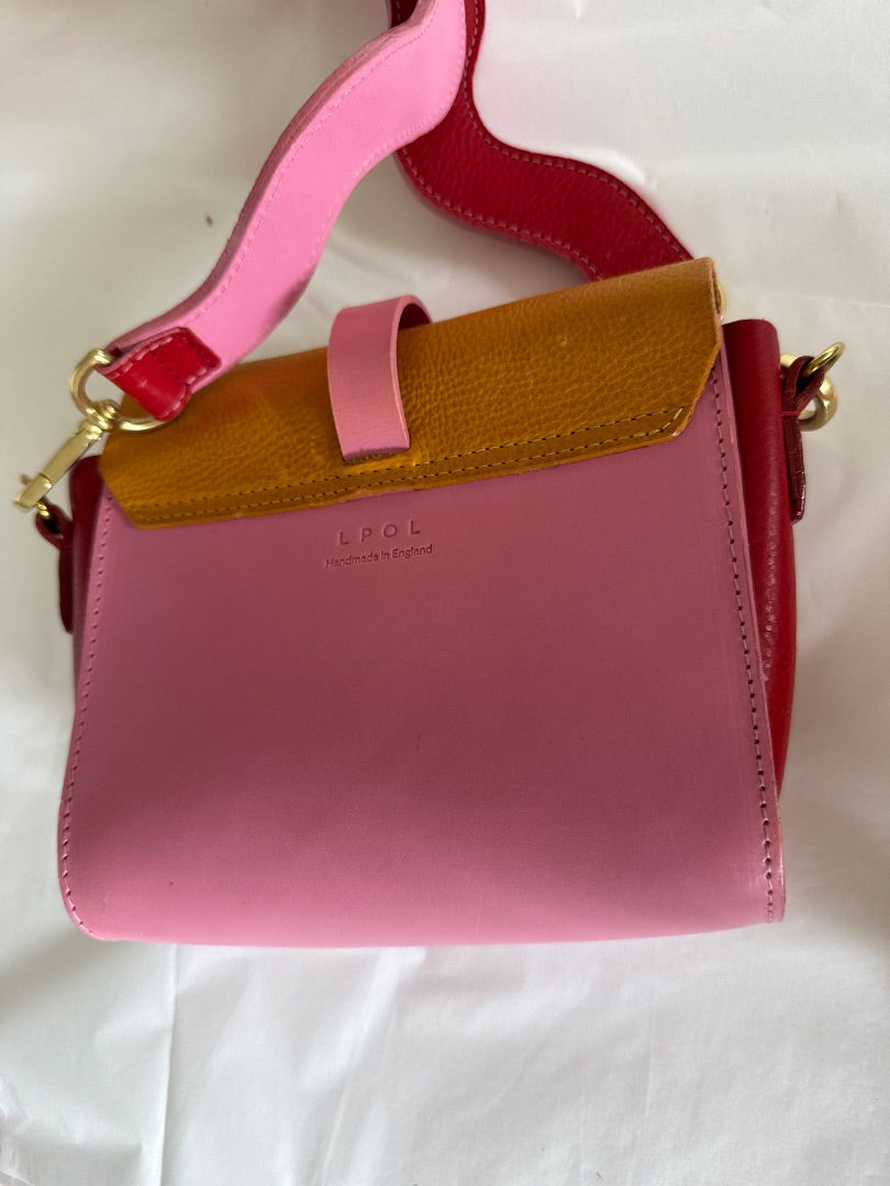 LPOL Pink Squiggle strap handbag, Size Small
