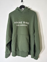 Load image into Gallery viewer, Anine Bing Khaki green Oversized hooded sweatshirt, Size medium
