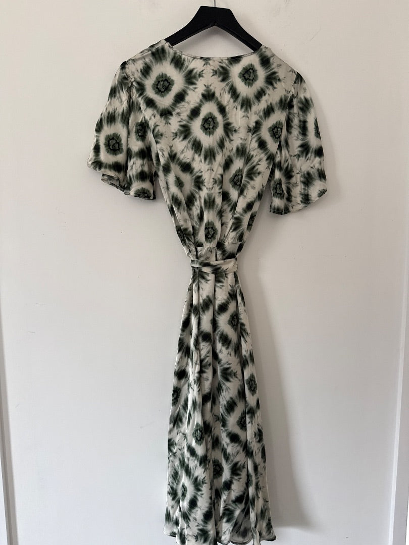 diega Ecru and green Tie dye dress, Size M