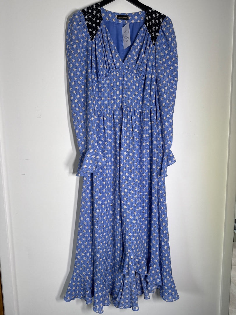 Stine Goya Blue Patterned dress, Size XS