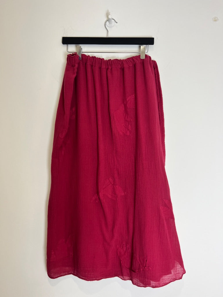 ambas raspberry pull on muslin cotton skirt, Size one size